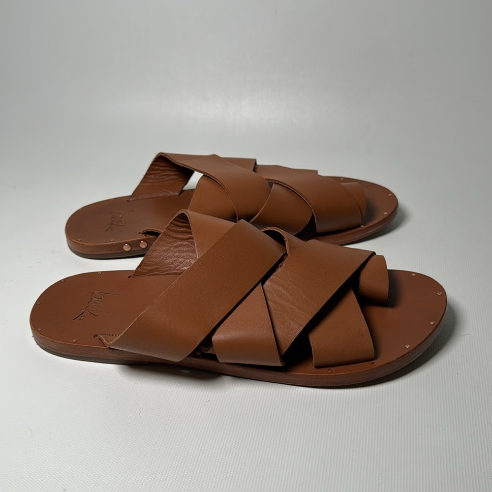 Beek Weaver Leather Slide Sandals - sz 9 - Picture 5 of 7